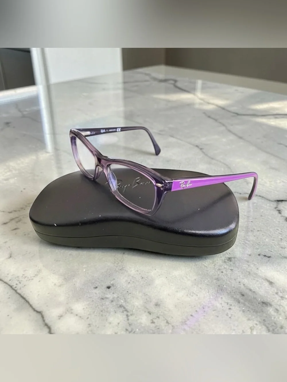 Ray-Ban RB 5255 5230 Women's Transparent Violet 51-16-135mm Eyewear Frame & Case